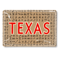 Vintage Texas with Cattle Brand Symbols Decoupage Glass Tray - Bensgarden.com