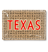 Vintage Texas with Cattle Brand Symbols Decoupage Glass Tray - Bensgarden.com