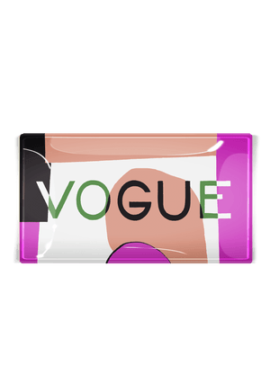 Vintage Vogue Abstract Decoupage Glass Tray - Bensgarden.com
