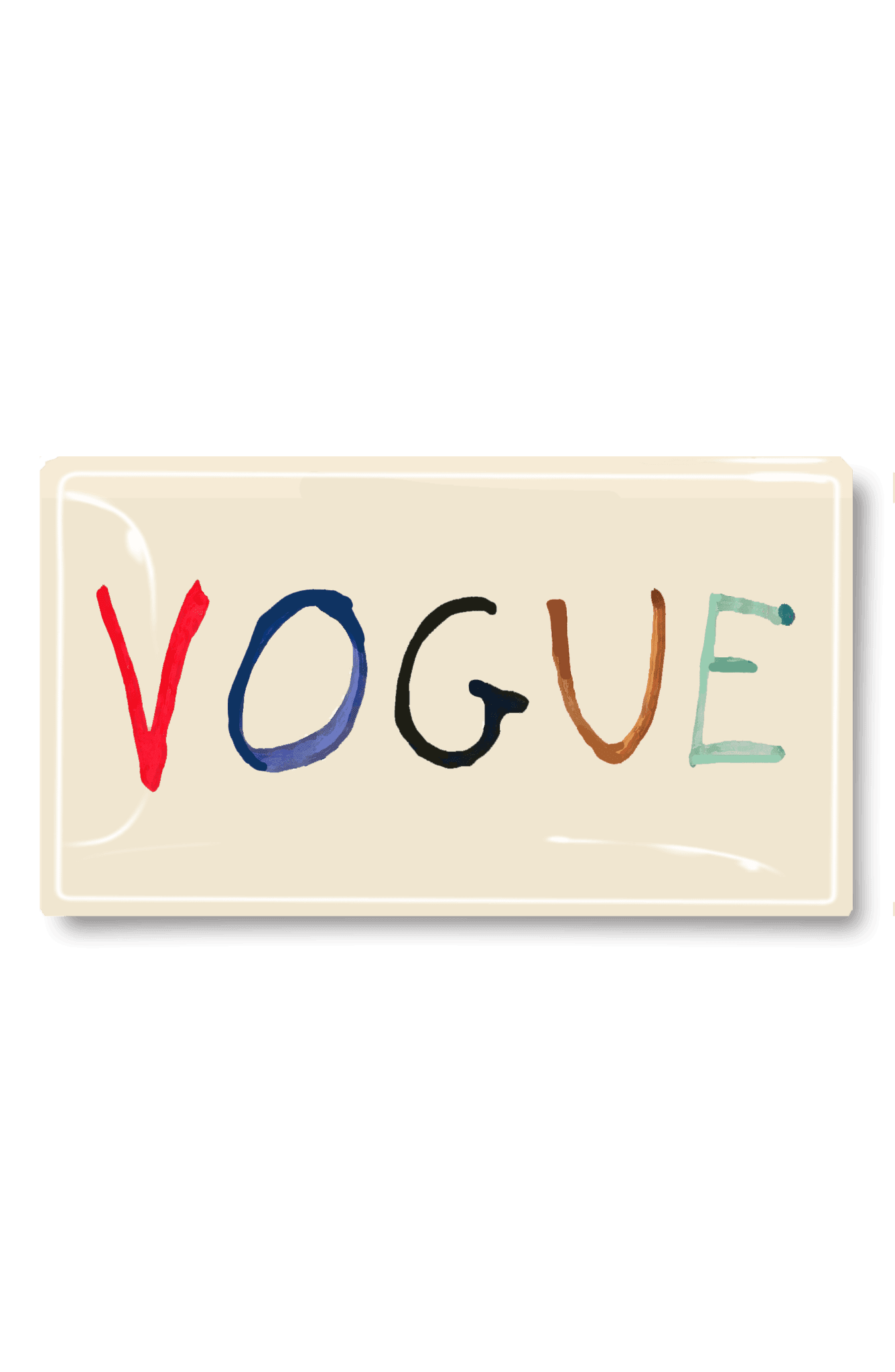 Vintage Vogue Watercolor Decoupage Glass Tray - Bensgarden.com