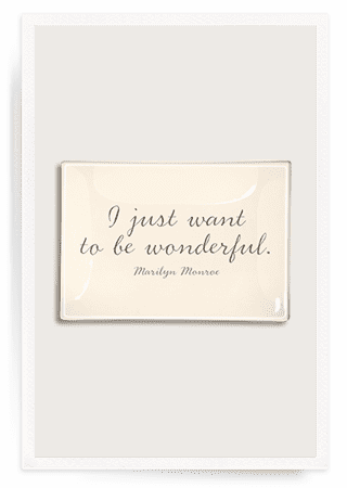 Want To Be Wonderful Decoupage Glass Tray - Bensgarden.com