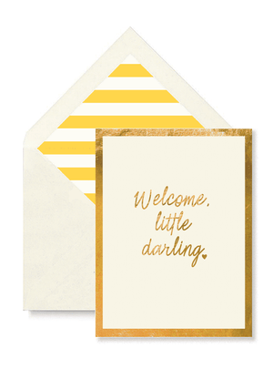 Welcome, Little Darling Greeting Card, Single Folded Card - Bensgarden.com