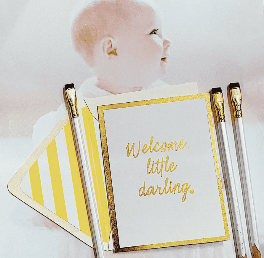 Welcome, Little Darling Greeting Card, Single Folded Card - Bensgarden.com