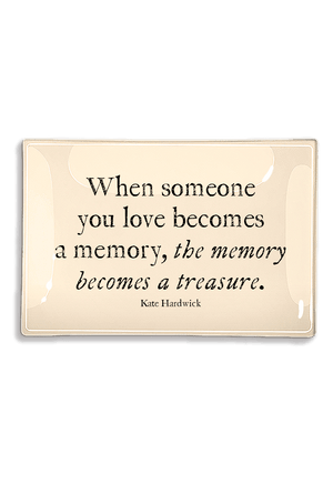 When Someone You Love Becomes A Memory Decoupage Glass Tray - Bensgarden.com