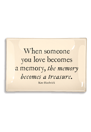 When Someone You Love Becomes A Memory Decoupage Glass Tray - Bensgarden.com