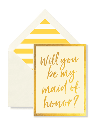 Will You Be My Maid Of Honor Greeting Card, Single or Boxed Set of 8 - Bensgarden.com