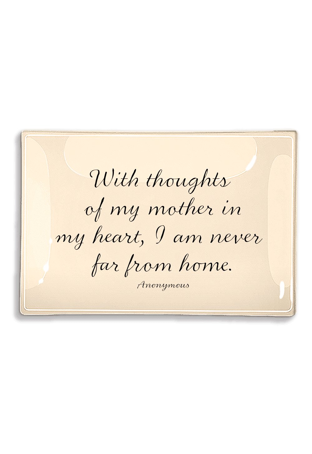 With Thoughts Of My Mother Decoupage Glass Tray - Bensgarden.com