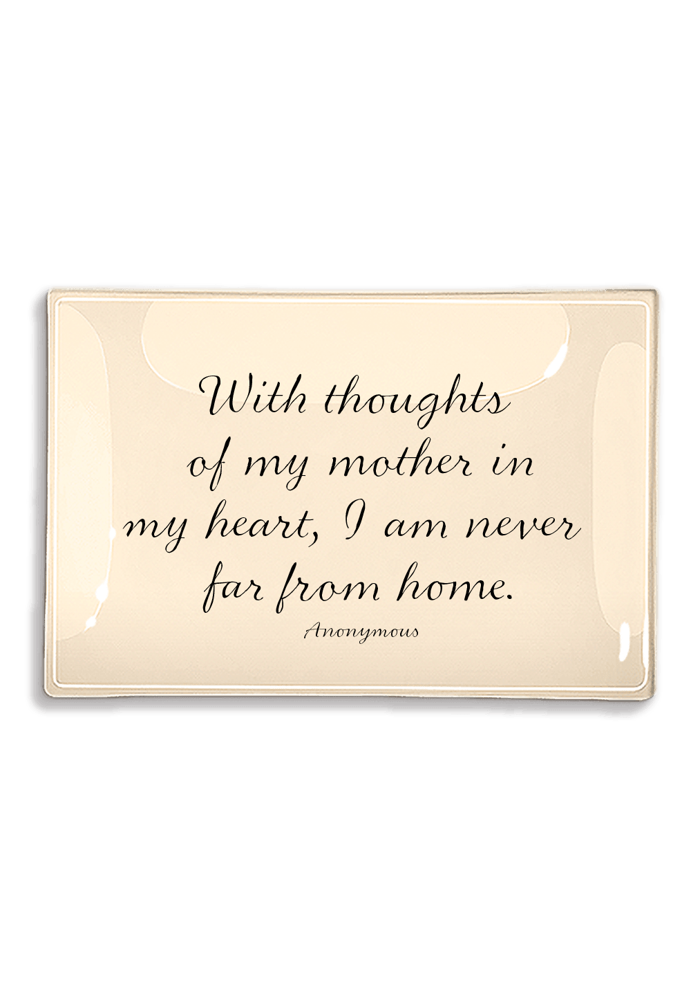 With Thoughts Of My Mother Decoupage Glass Tray - Bensgarden.com