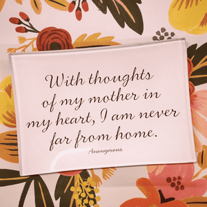 With Thoughts Of My Mother Decoupage Glass Tray - Bensgarden.com