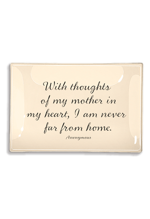 With Thoughts Of My Mother Decoupage Glass Tray - Bensgarden.com