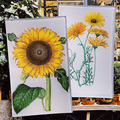 Yellow Daisies Decoupage Glass Tray - Bensgarden.com