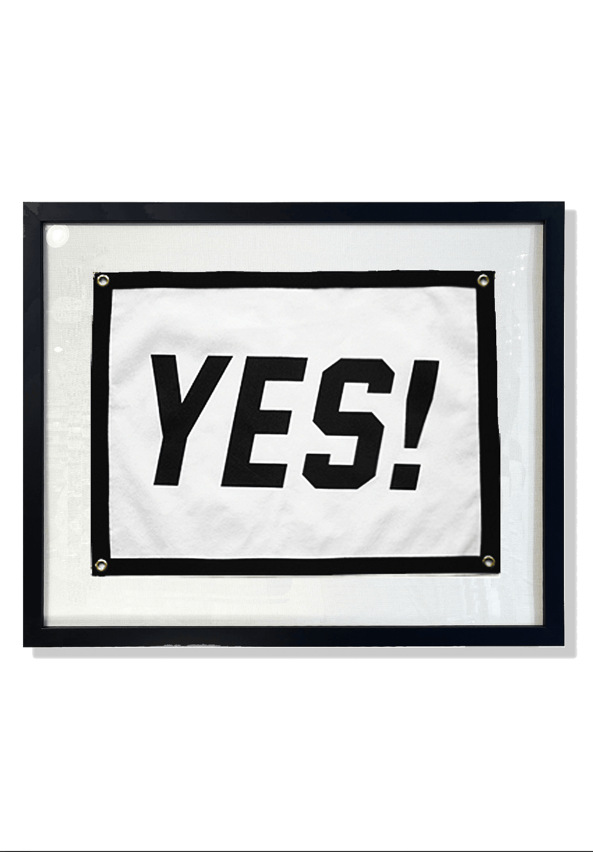 "Yes" Cut-And-Sewn Wool Felt Pennant Flag - Bensgarden.com