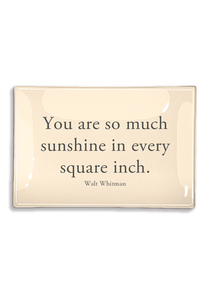 You Are So Much Sunshine Decoupage Glass Tray - Bensgarden.com