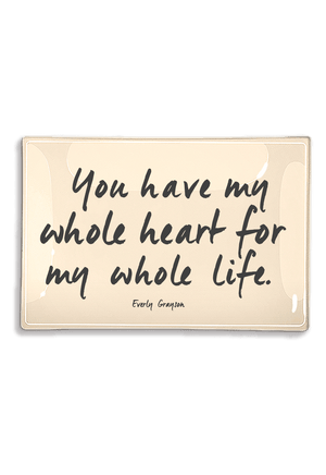 You Can Have My Whole Heart Decoupage Glass Tray - Bensgarden.com