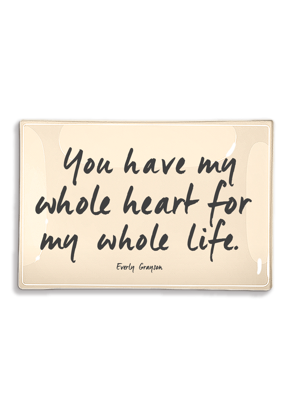 You Can Have My Whole Heart Decoupage Glass Tray - Bensgarden.com