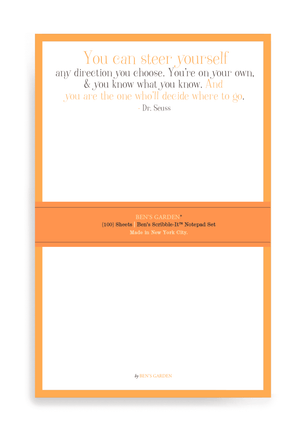 You Can Steer Yourself Anywhere You Choose Scribble Notepad Set Of 2 - Bensgarden.com
