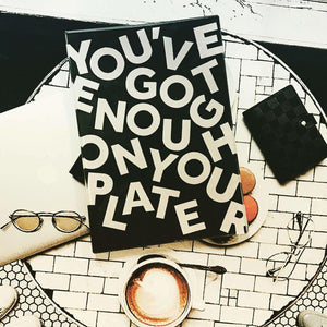 You've Got Enough On You Plate Decoupage Glass Tray - Bensgarden.com