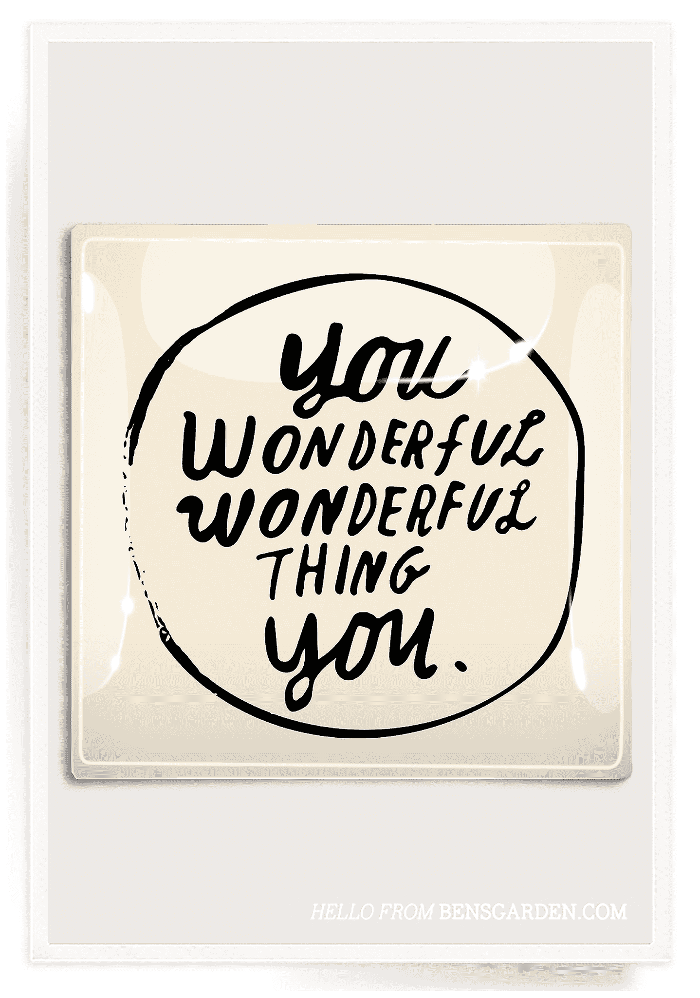 You Wonderful Wonderful Thing You Decoupage Glass Tray - Bensgarden.com