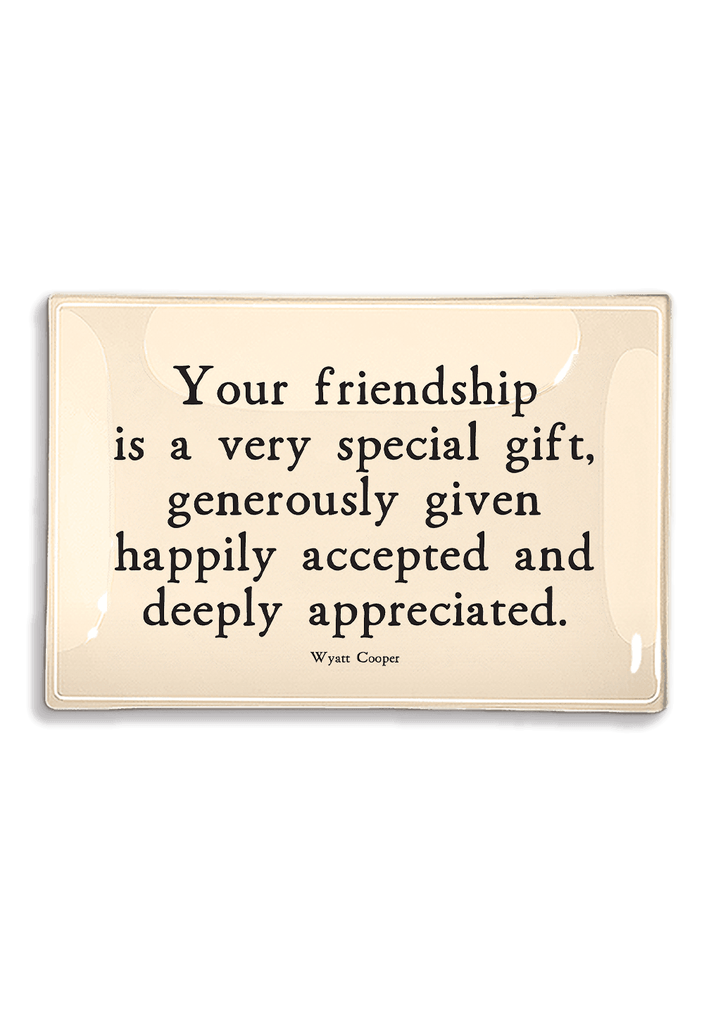 Your Friendship Is A Very Special Gift Decoupage Glass Tray - Bensgarden.com