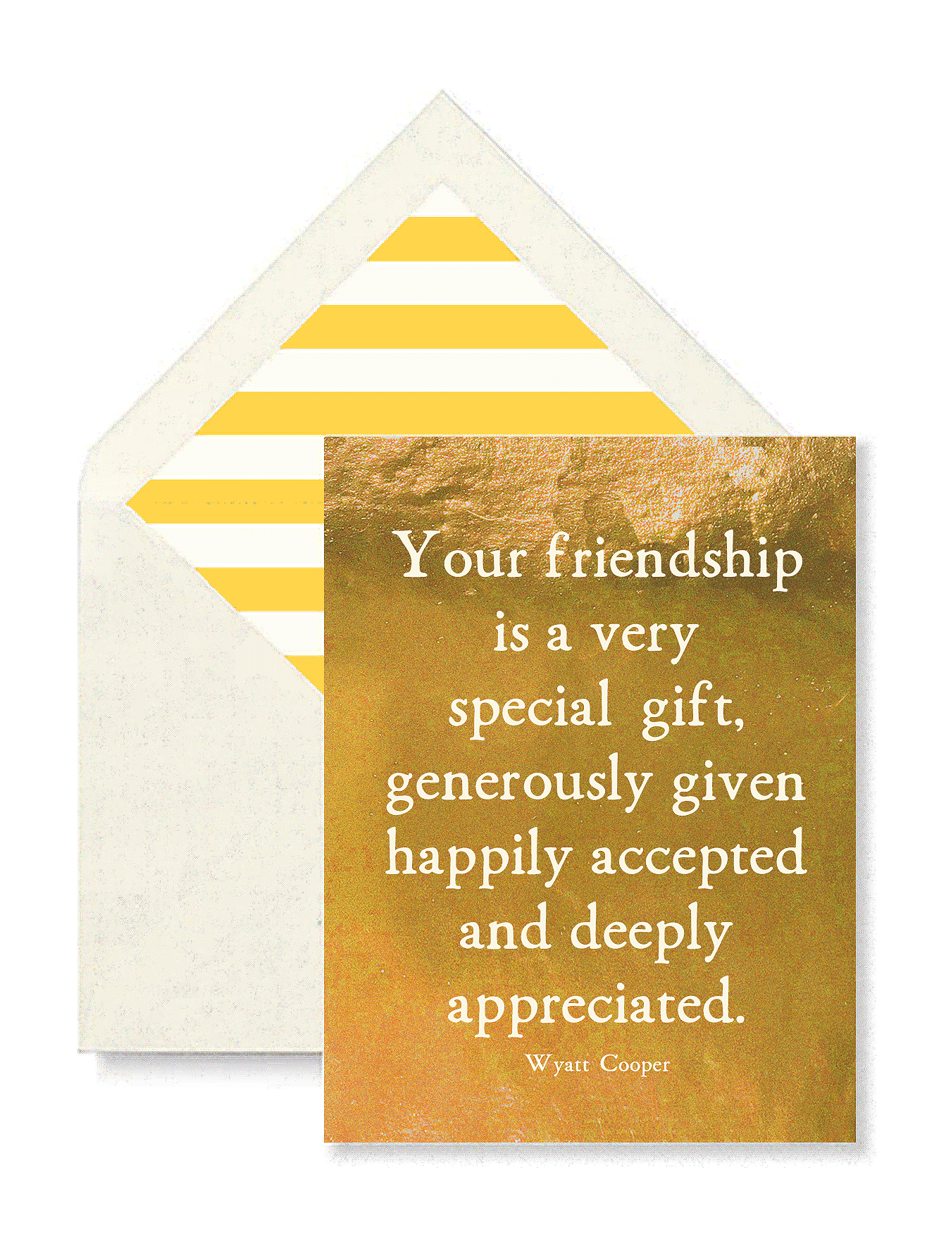 Your Friendship Is A Very Special Gift Greeting Card, Single Folded Card or Boxed Set of 8 - Bensgarden.com