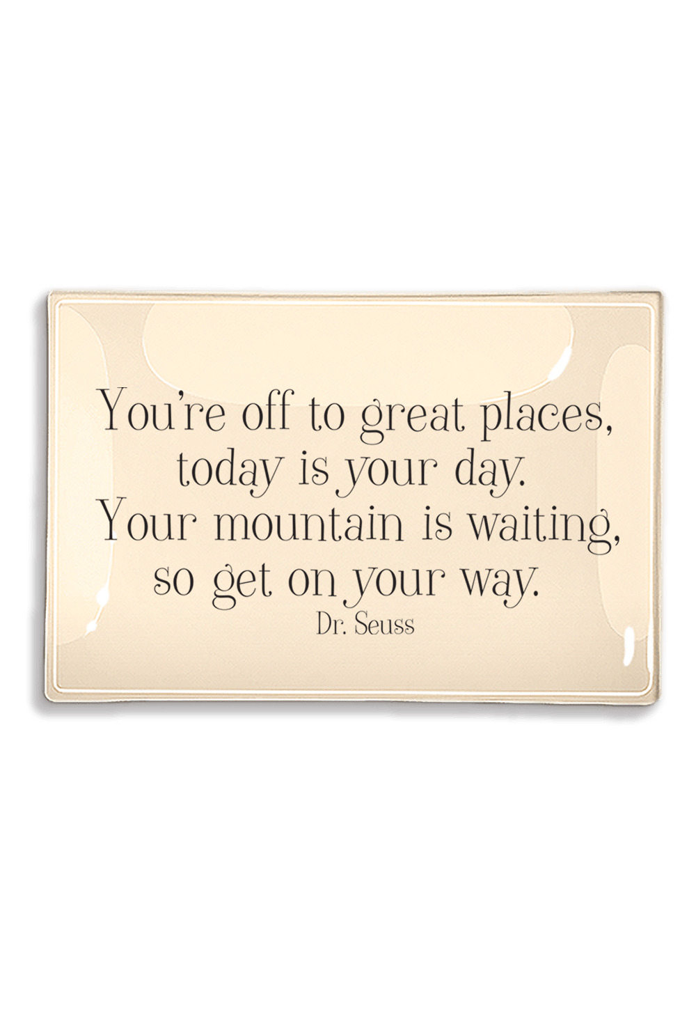 You're Off To Great Places Decoupage Glass Tray - Bensgarden.com